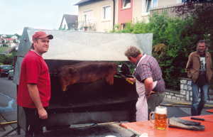 Schwein am Spieß